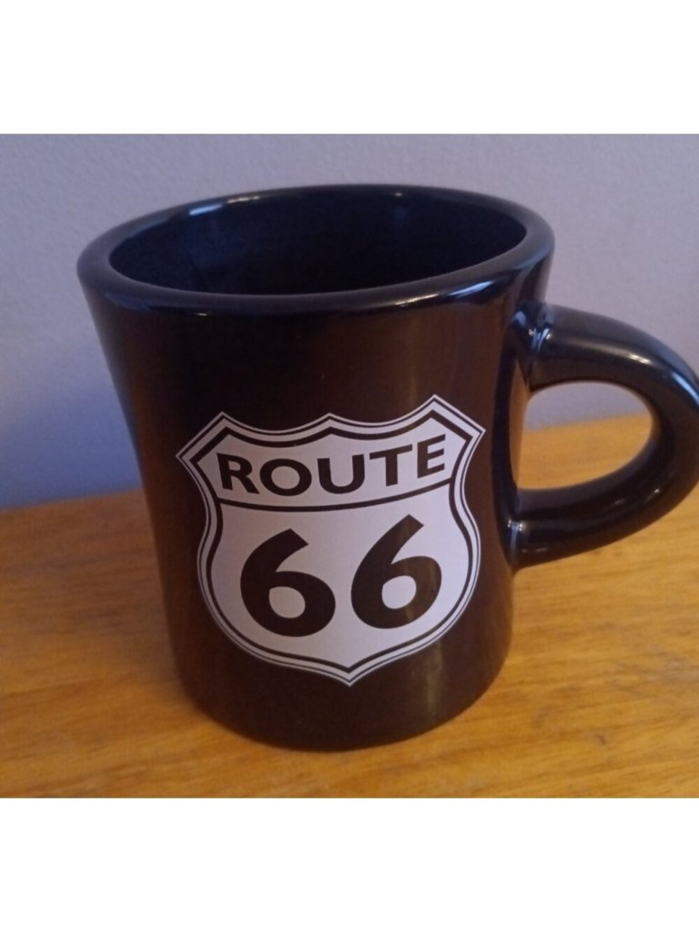 Vintage Coffee Cup Mug Route 66 Black